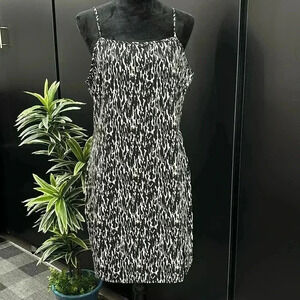 Noisy May Clara front slit,adjust spaghetti strap,lined,side zip,square neck